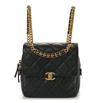 chanel my melody chain|CHANEL Shiny Caviar Quilted Chain Melody Backpack Black .